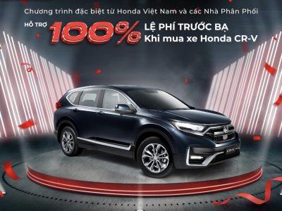 Giảm Lệ Phí Trước Bạ Cho CRV 100% Tháng 12/2022